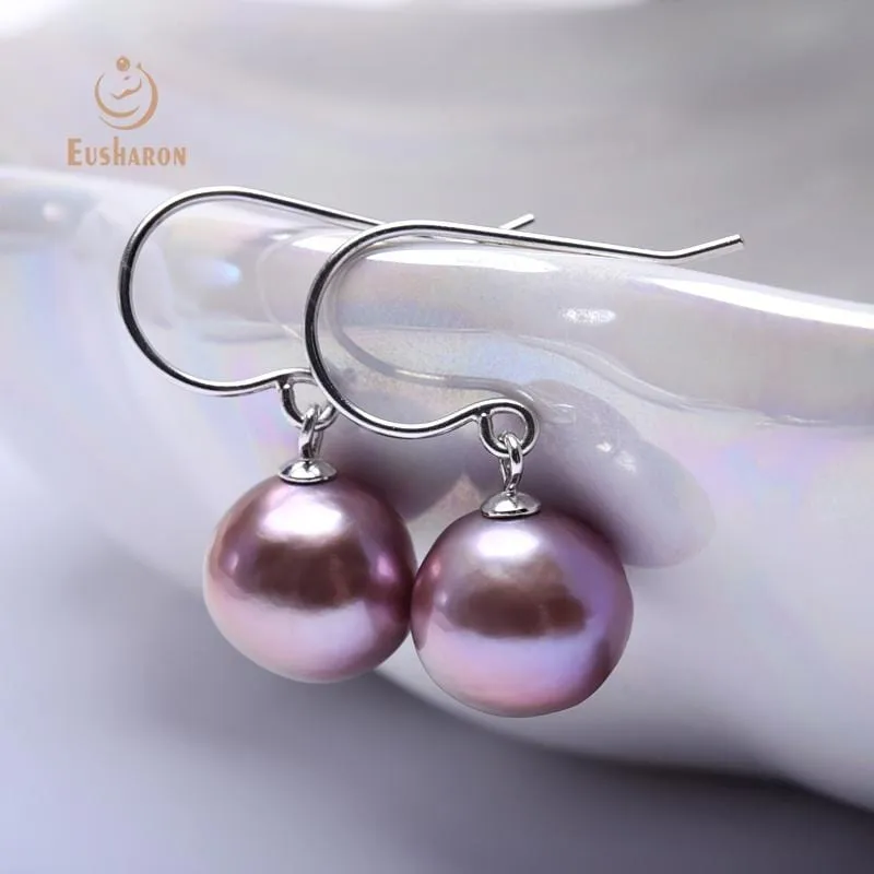 10 Pairs 9-14mm Round Baroque Natural Color Edison Pearl Earrings