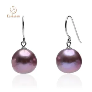 10 Pairs 9-14mm Round Baroque Natural Color Edison Pearl Earrings