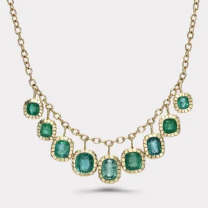 14.3ct Emerald Heirloom Bezel Necklace