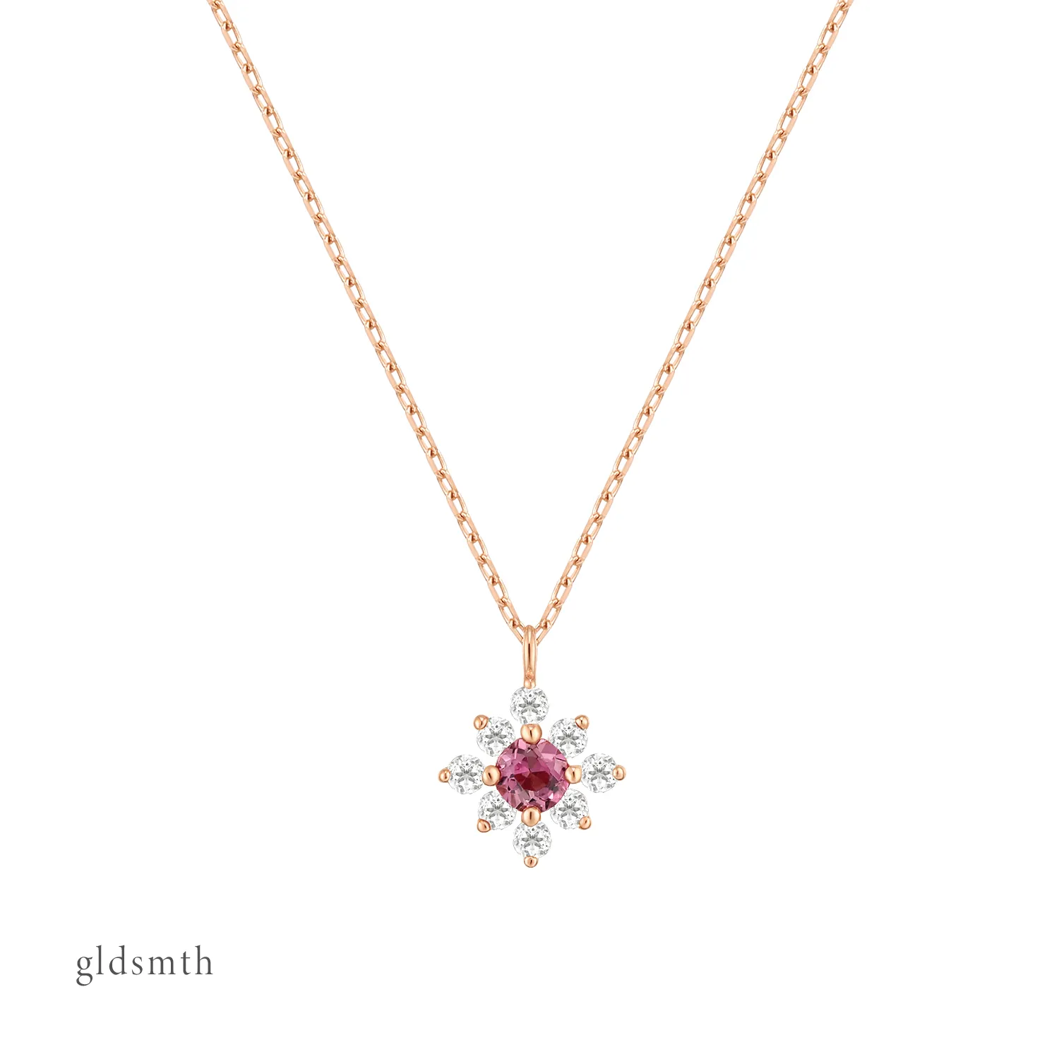 14k Rose Gold Corinne Tourmaline Necklace