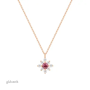 14k Rose Gold Corinne Tourmaline Necklace