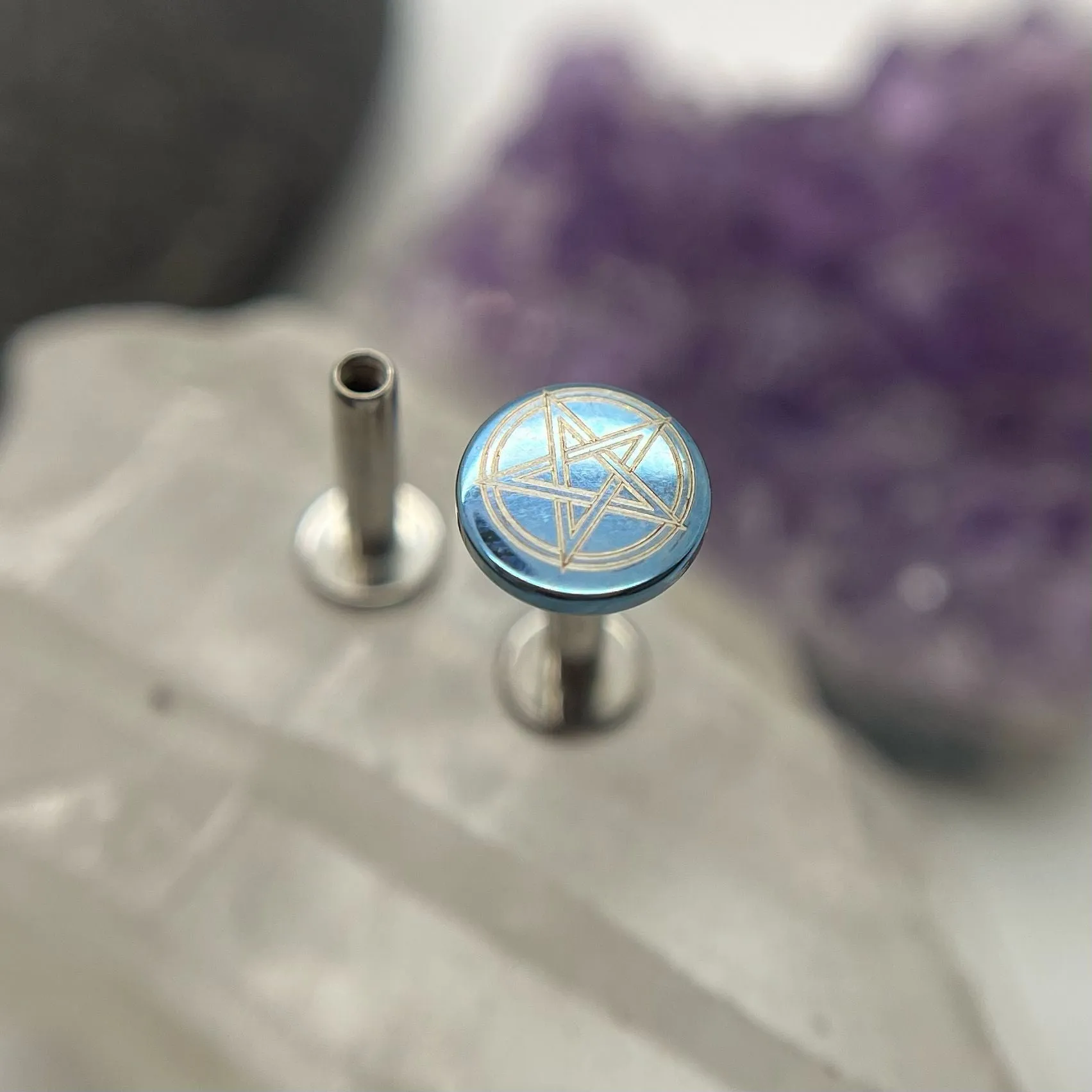 6mm titanium pentagram bead