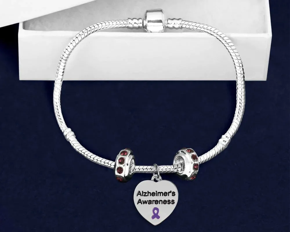 Alzheimer's Awareness Charm Bracelet