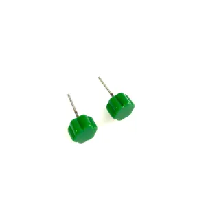 Apple Green Deco Daisy Studs