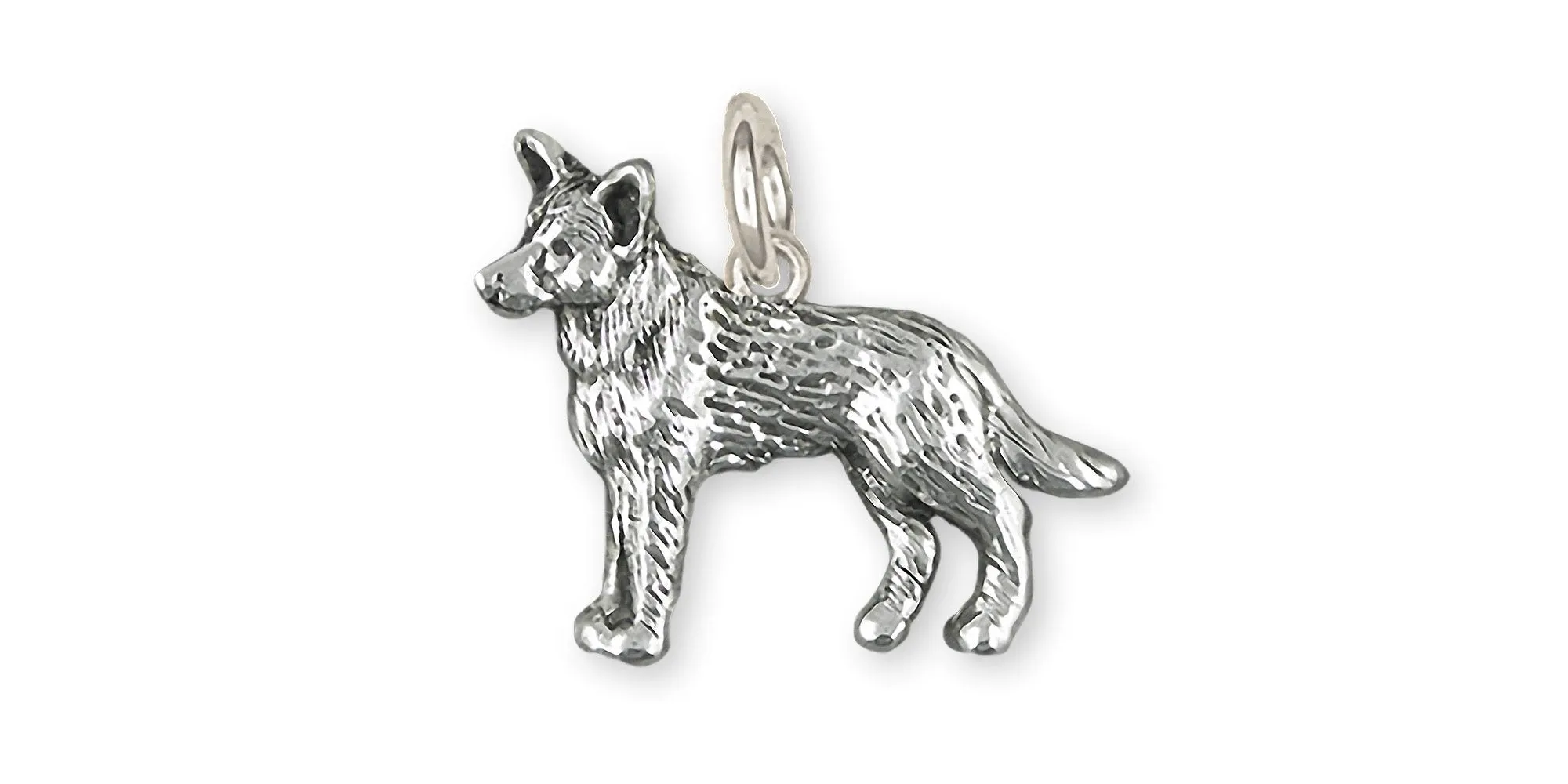 Australian Cattle Dog Jewelry Sterling Silver Handmade Cattle Dog Charm  ACD8-C