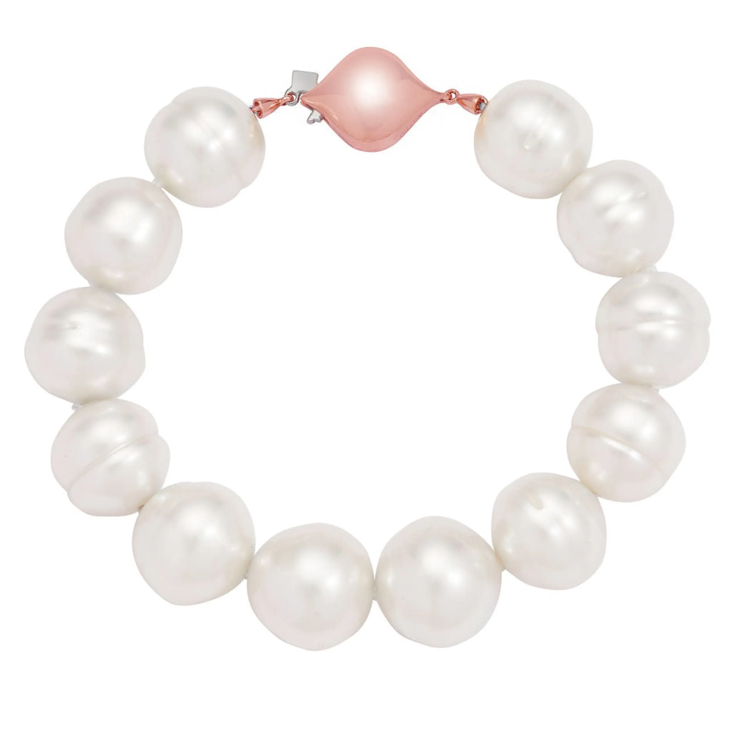 Australian South Sea Circle Pearl Bracelet in 18k Rose Gold