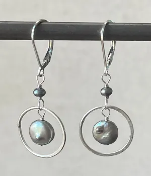 Aviva Spring Earrings (pewter)