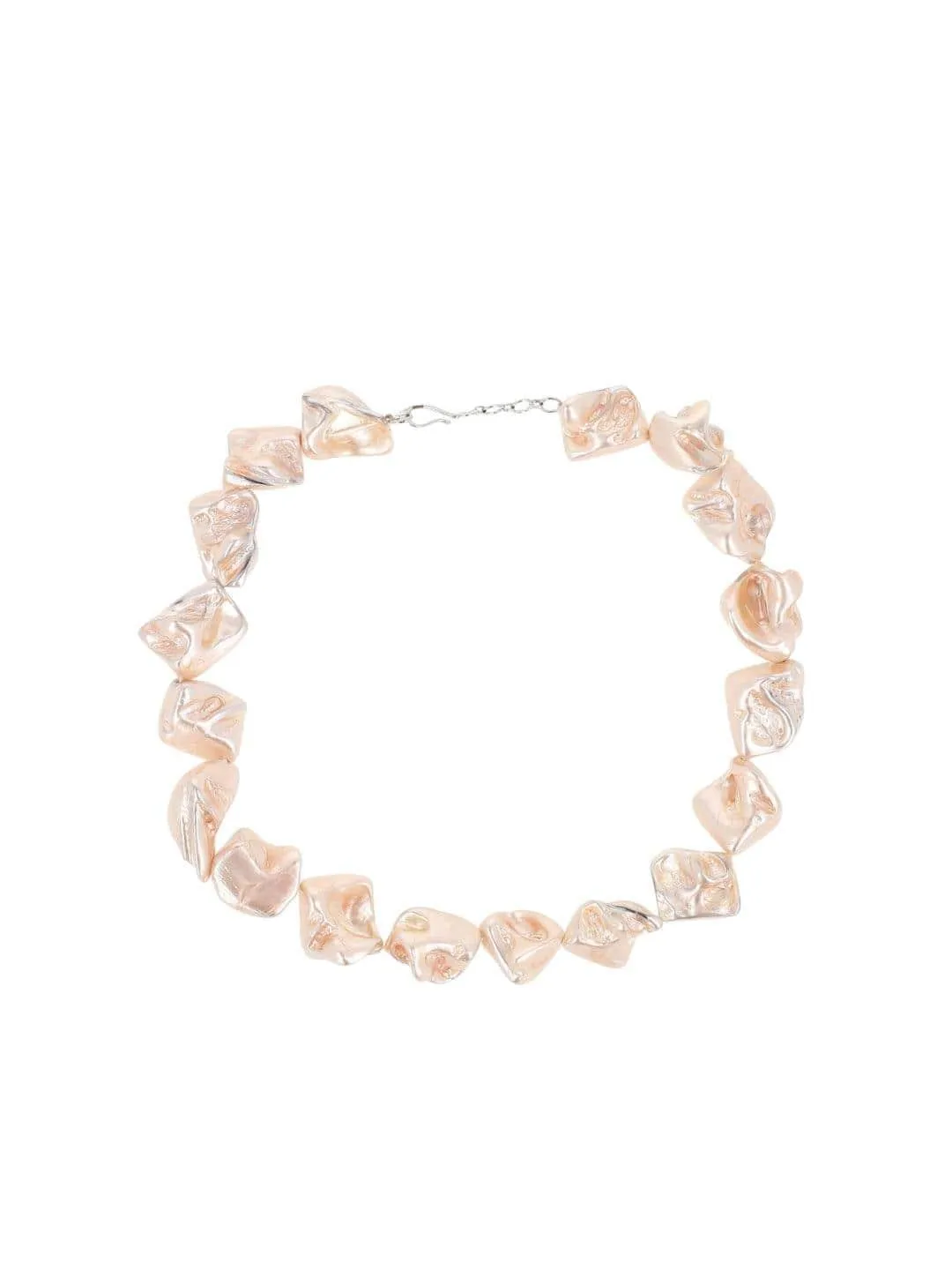 Baroque Statement Necklace Baby Pink