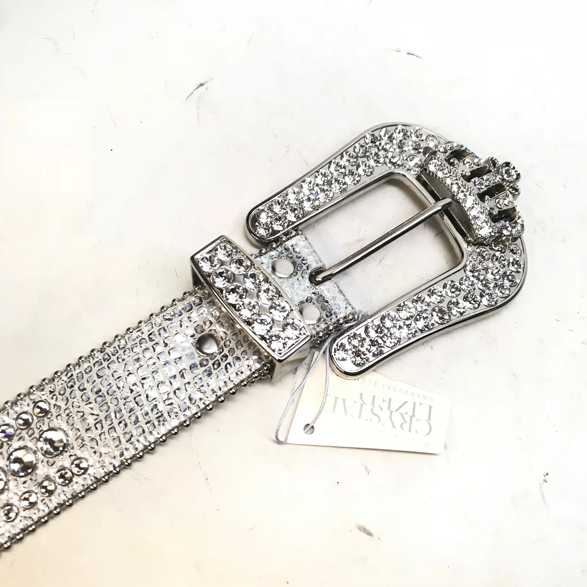 b.b. Simon 'Chrome Crown' Fully Loaded Crystal Belt