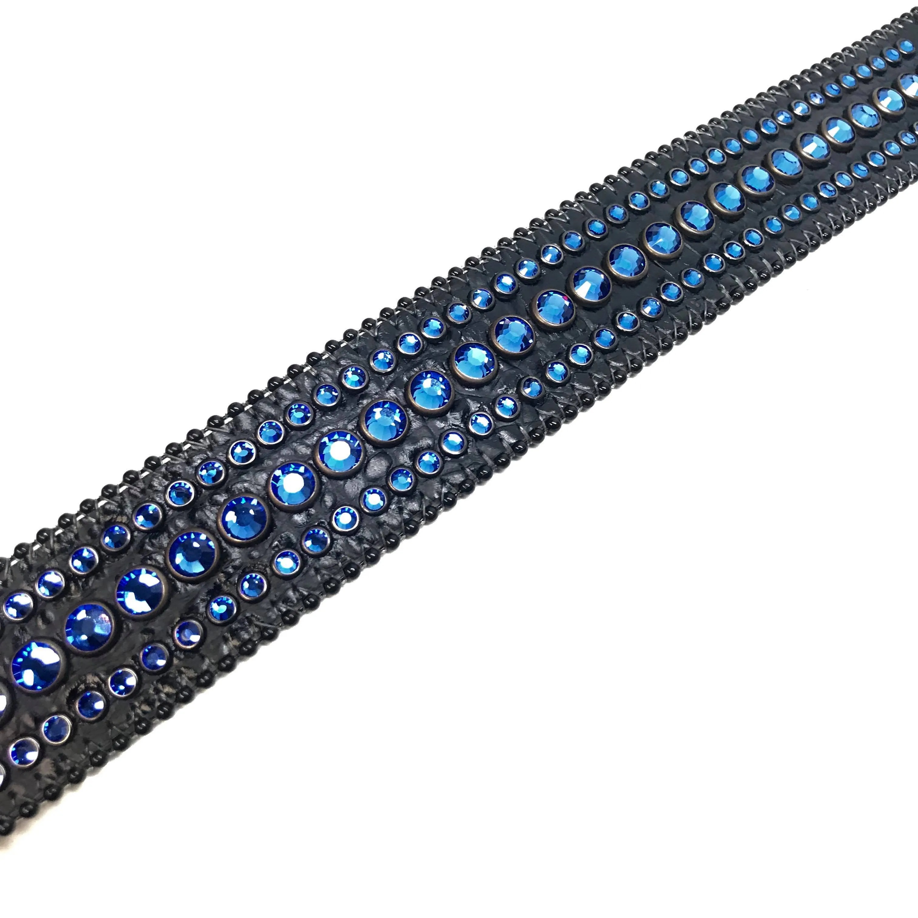 b.b. Simon "Blue Black Crown" Fully Loaded Crystal Belt