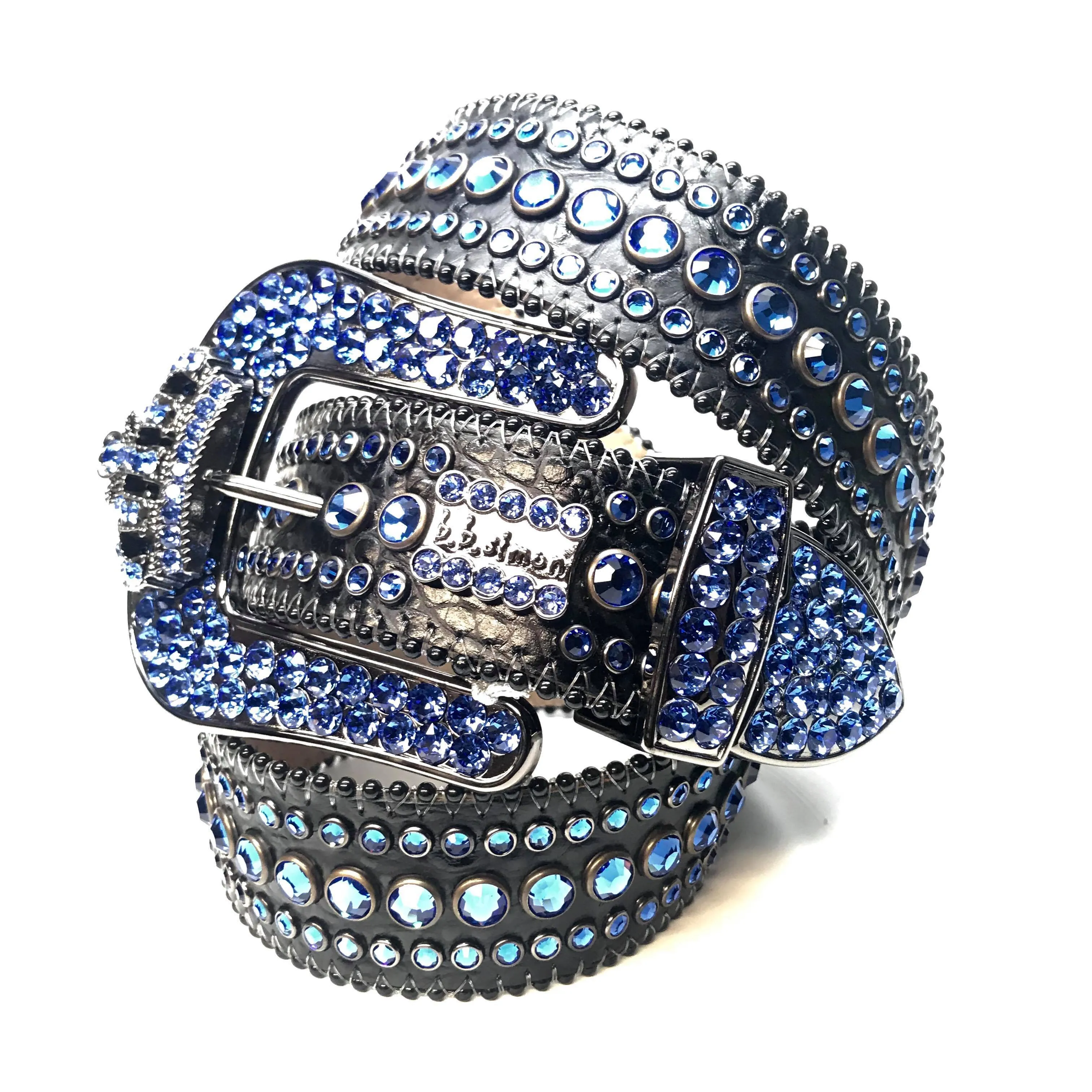 b.b. Simon "Blue Black Crown" Fully Loaded Crystal Belt