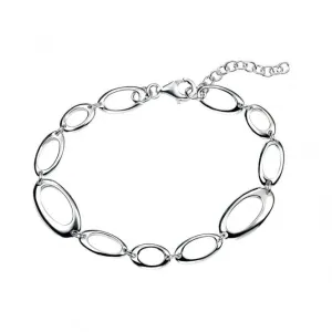 Beginnings Sterling Silver Open Oval Link 18 3cm Bracelet B3453