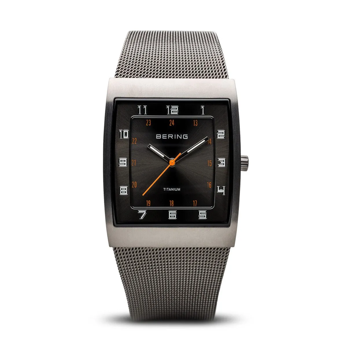 Bering Mens Classic Titanium Brushed Grey Watch 11233-077