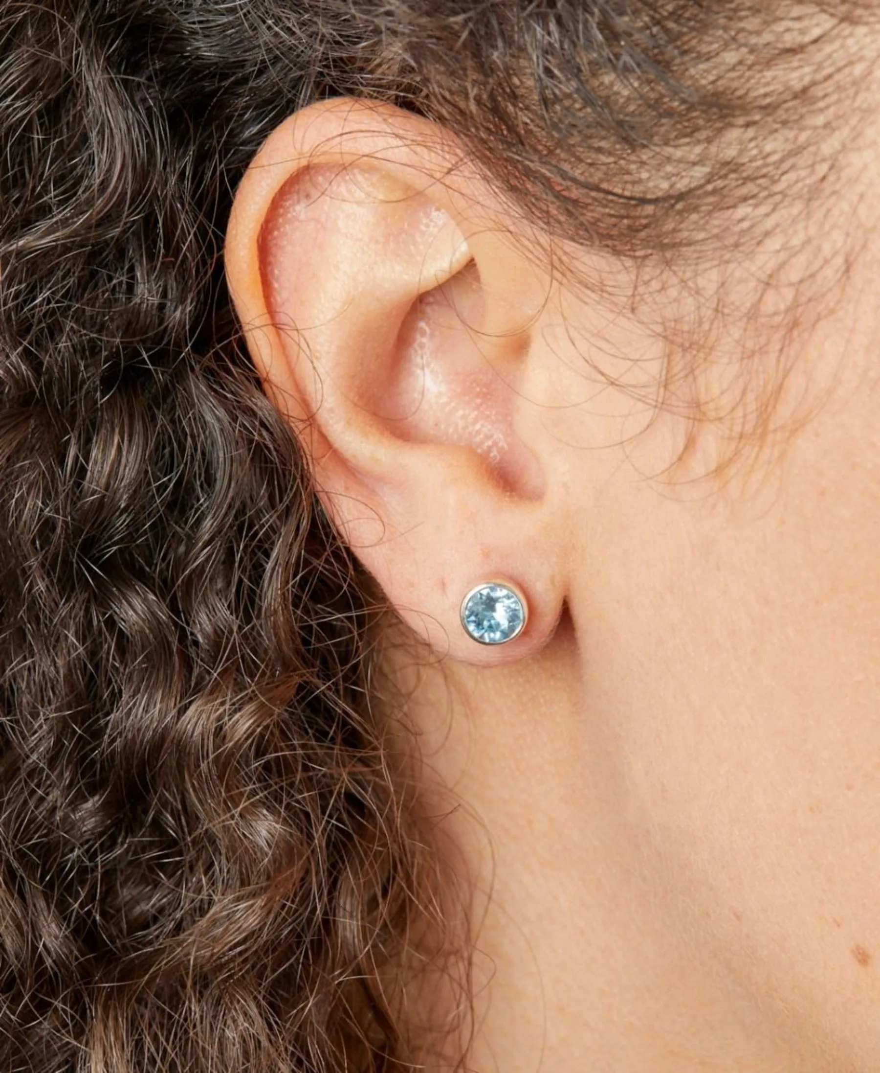 Birthstone Stud Earrings - Sterling Silver