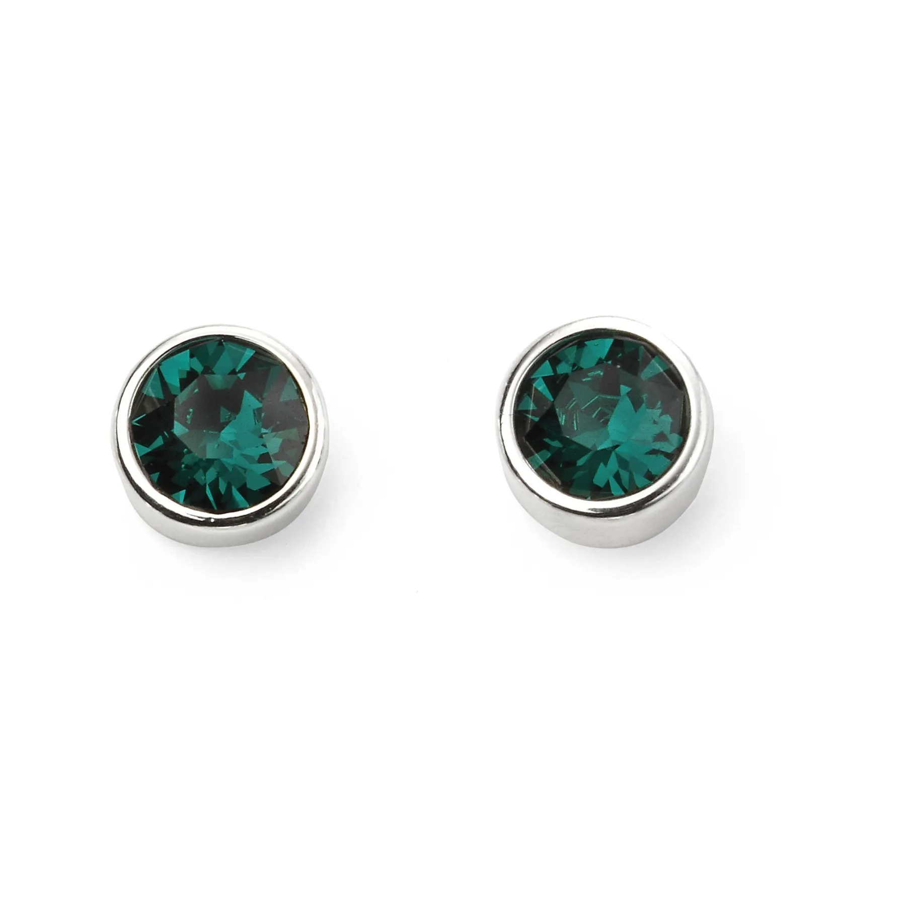 Birthstone Stud Earrings - Sterling Silver