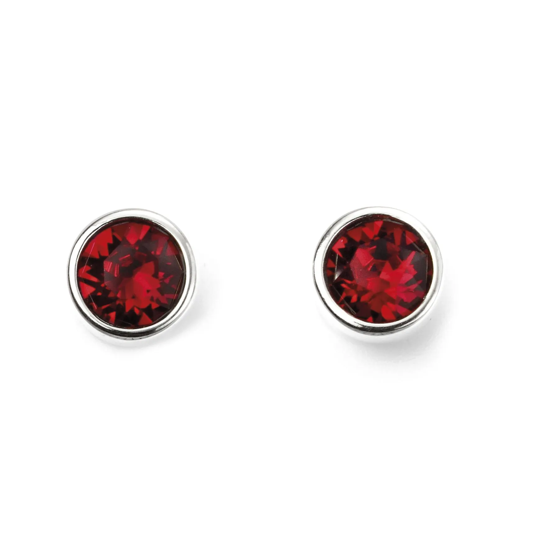 Birthstone Stud Earrings - Sterling Silver