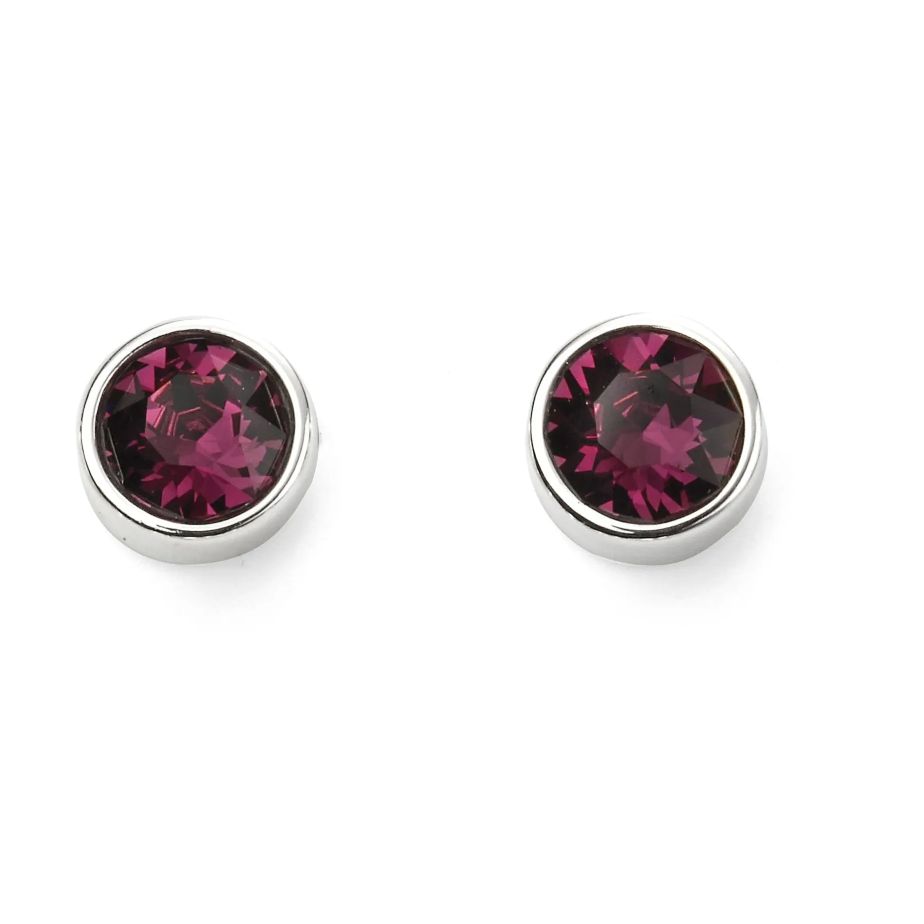 Birthstone Stud Earrings - Sterling Silver