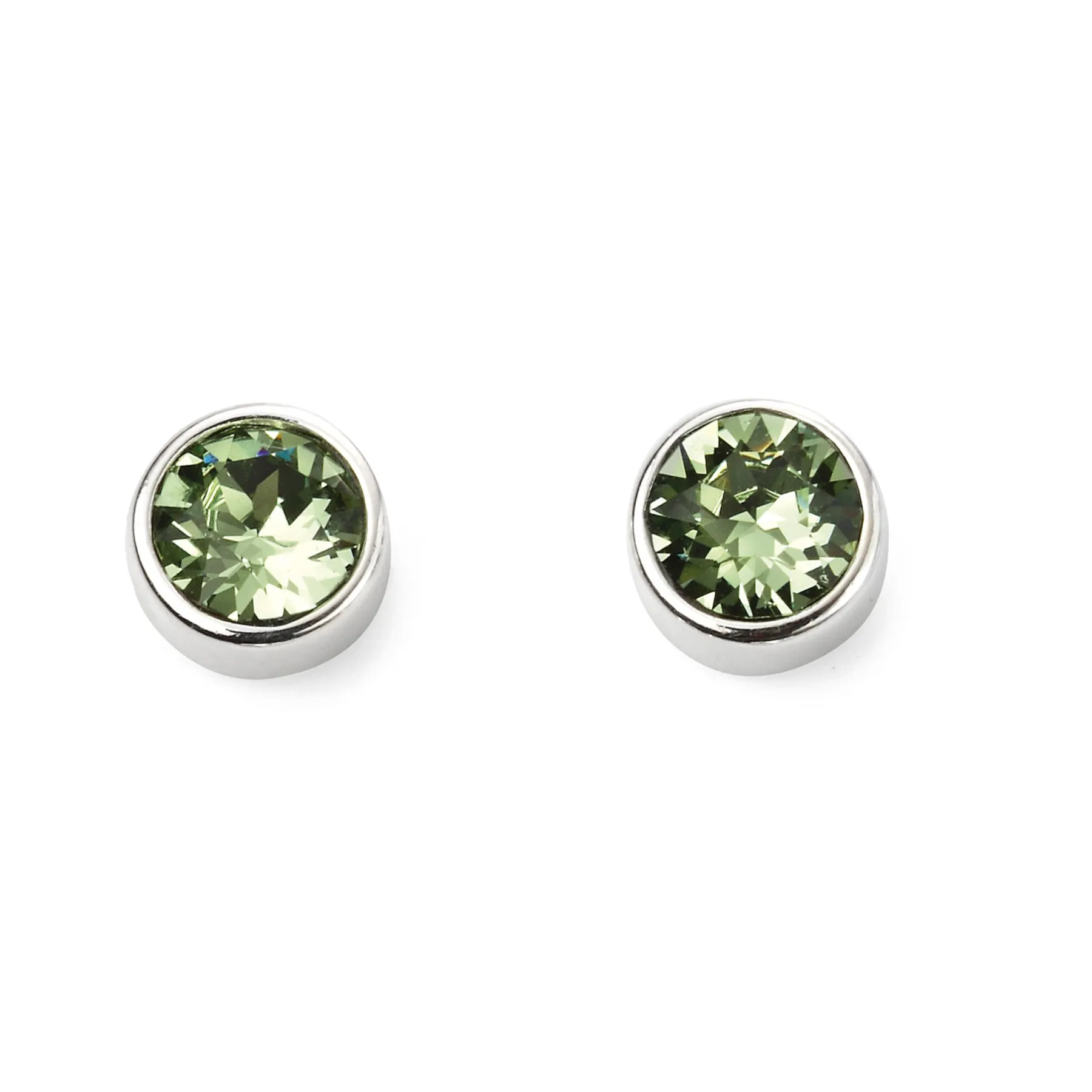 Birthstone Stud Earrings - Sterling Silver