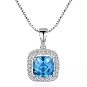 Blue Topaz Simulant Necklace