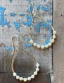 Boho Pearl Loop Earrings