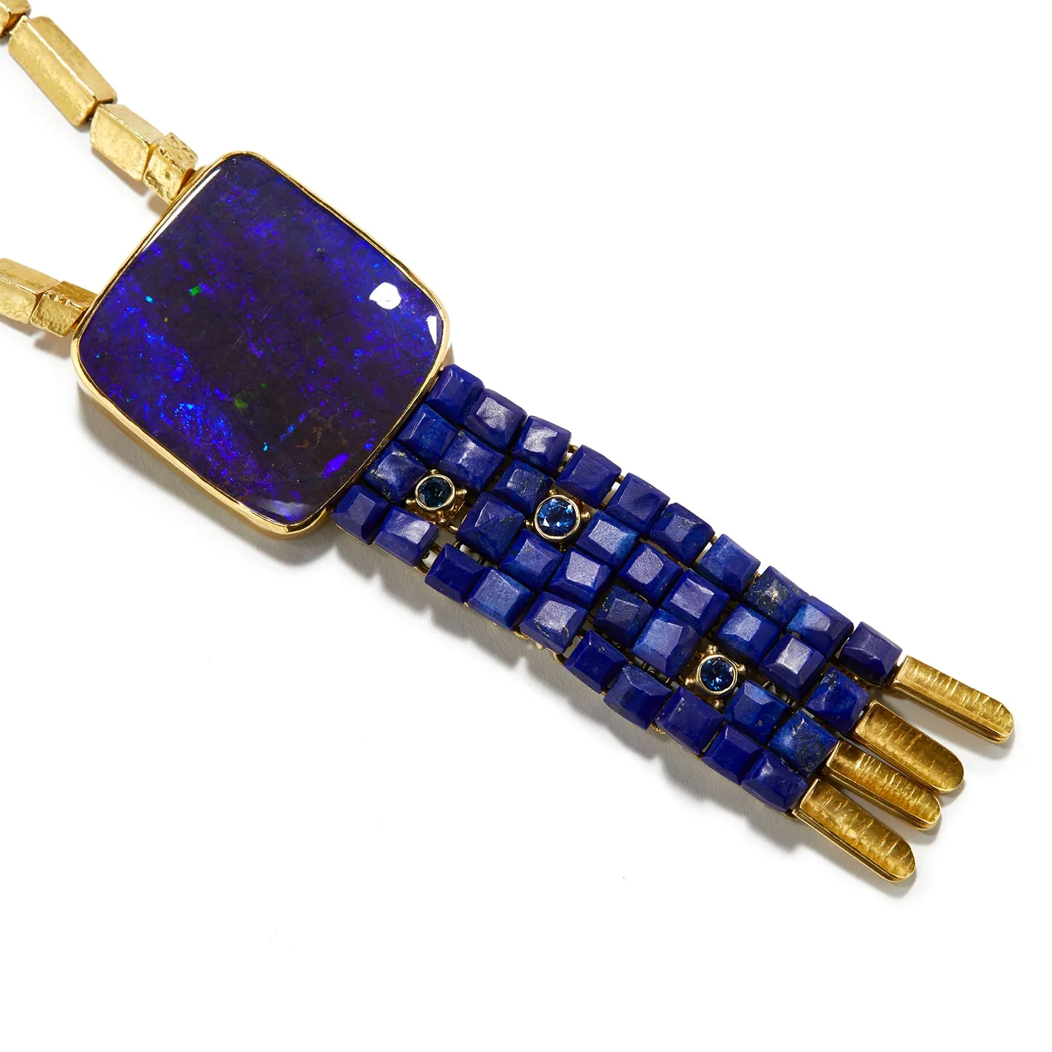 Boulder Opal & Lapis Necklace