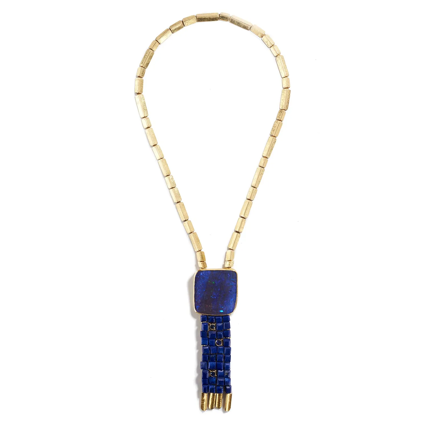 Boulder Opal & Lapis Necklace