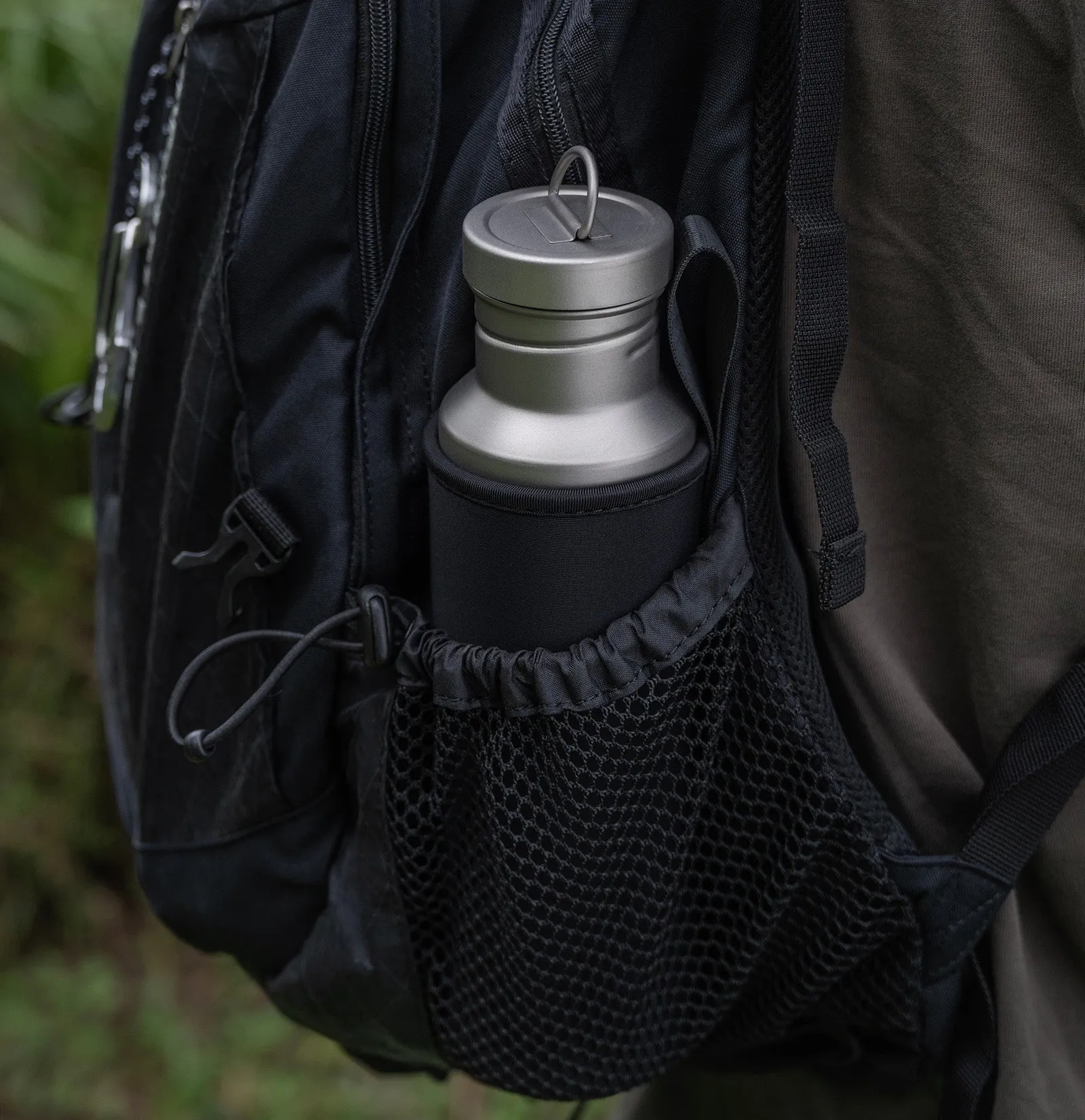 Boundless Voyage Titanium Water Bottle 750ml with Lid Wide Mouth Leak-Proof Reusable Sport Drinking Bottle for Camping Hiking Tea Coffee