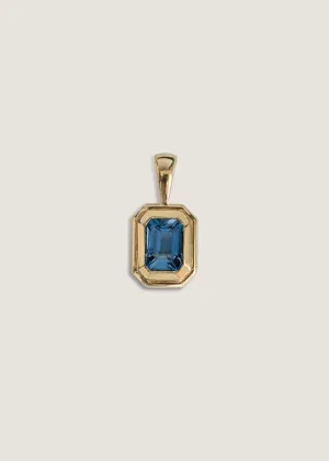 Brooklyn Emerald Cut Pendant Blue Sapphire