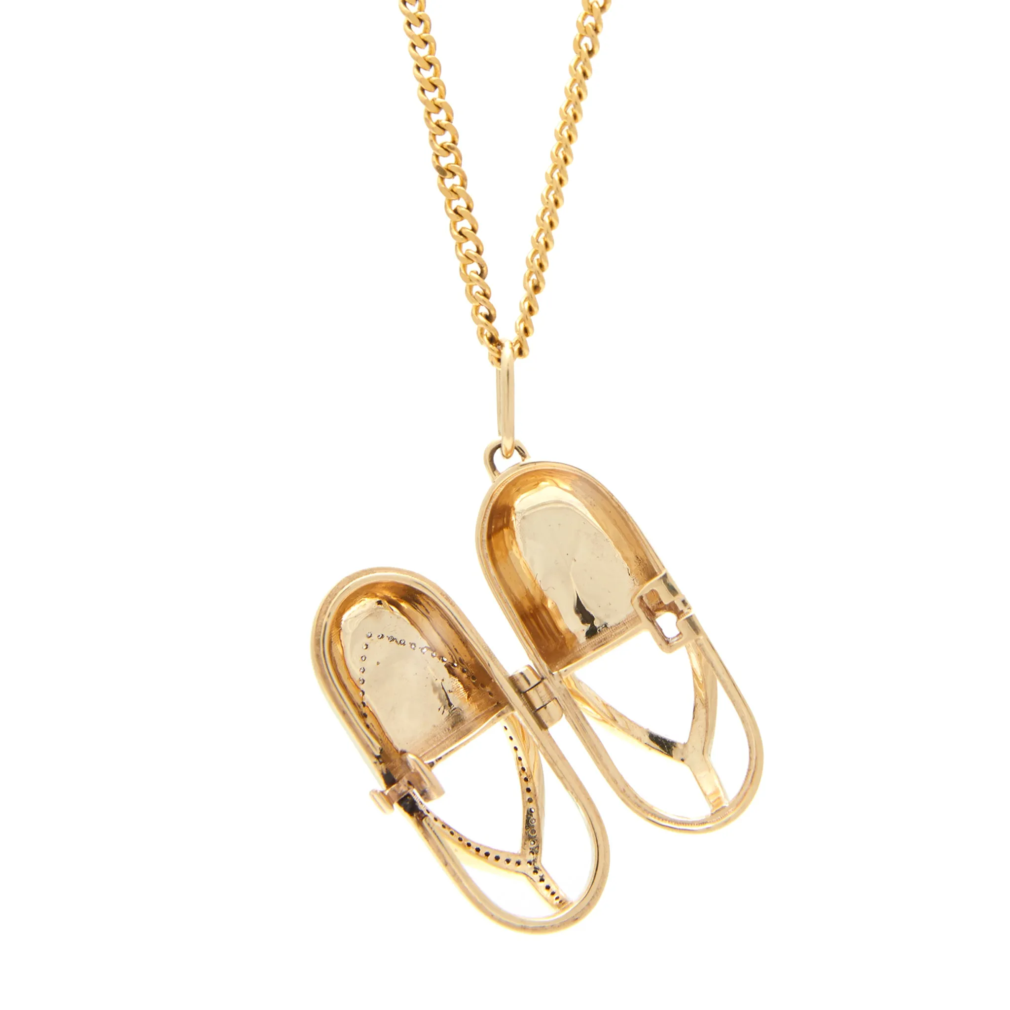 Capsule Diamond Pendant - 18kt recycled gold - made to order