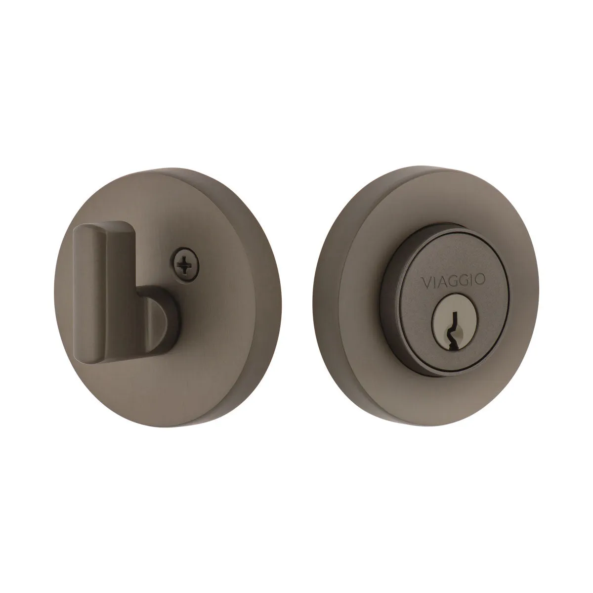 Circolo Single Cylinder Deadbolt in Titanium Gray