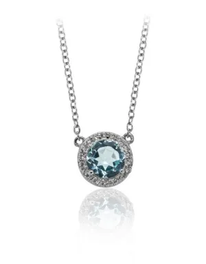 Classic Blue Topaz Pendant