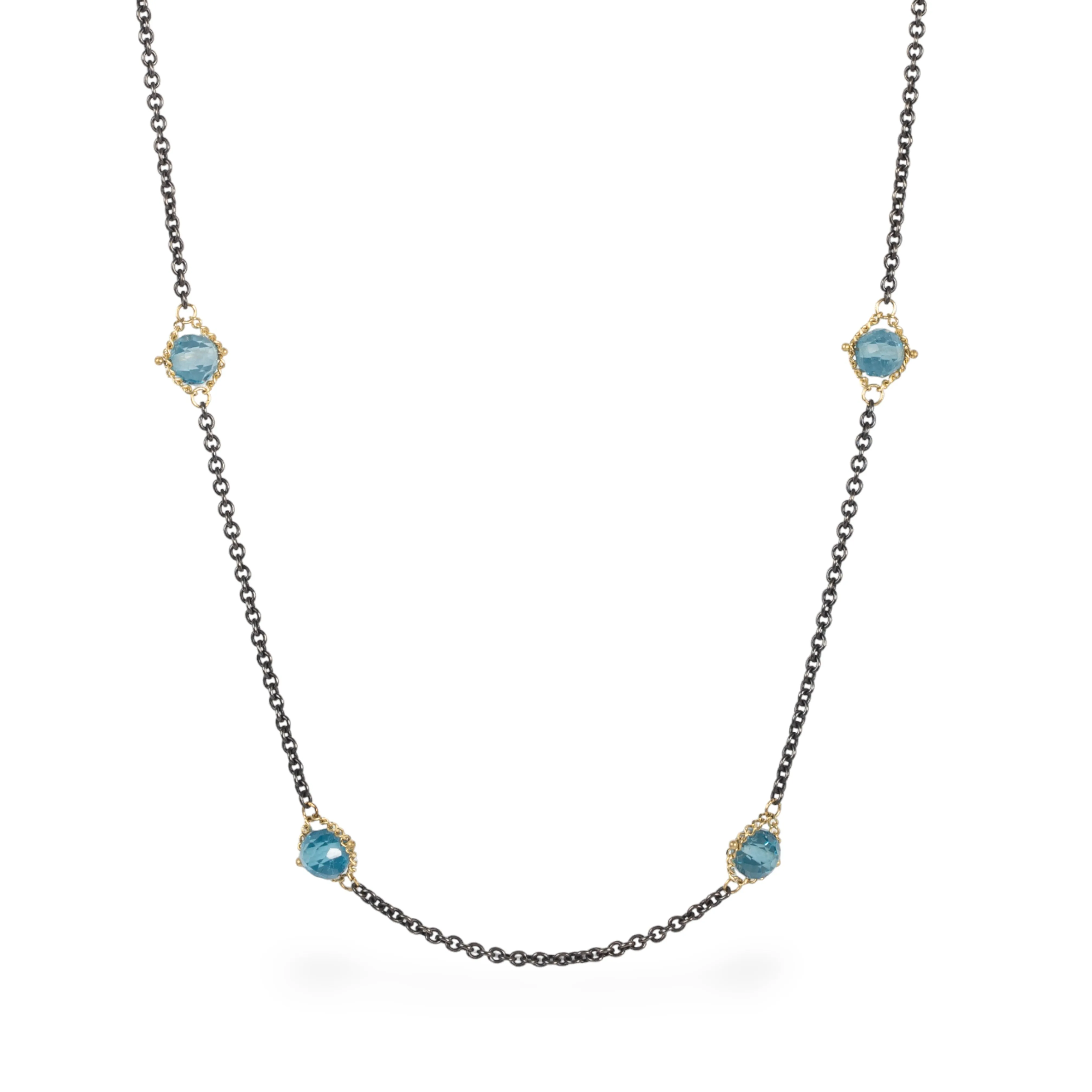 Contrast Necklace in London Blue Topaz