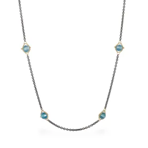 Contrast Necklace in London Blue Topaz