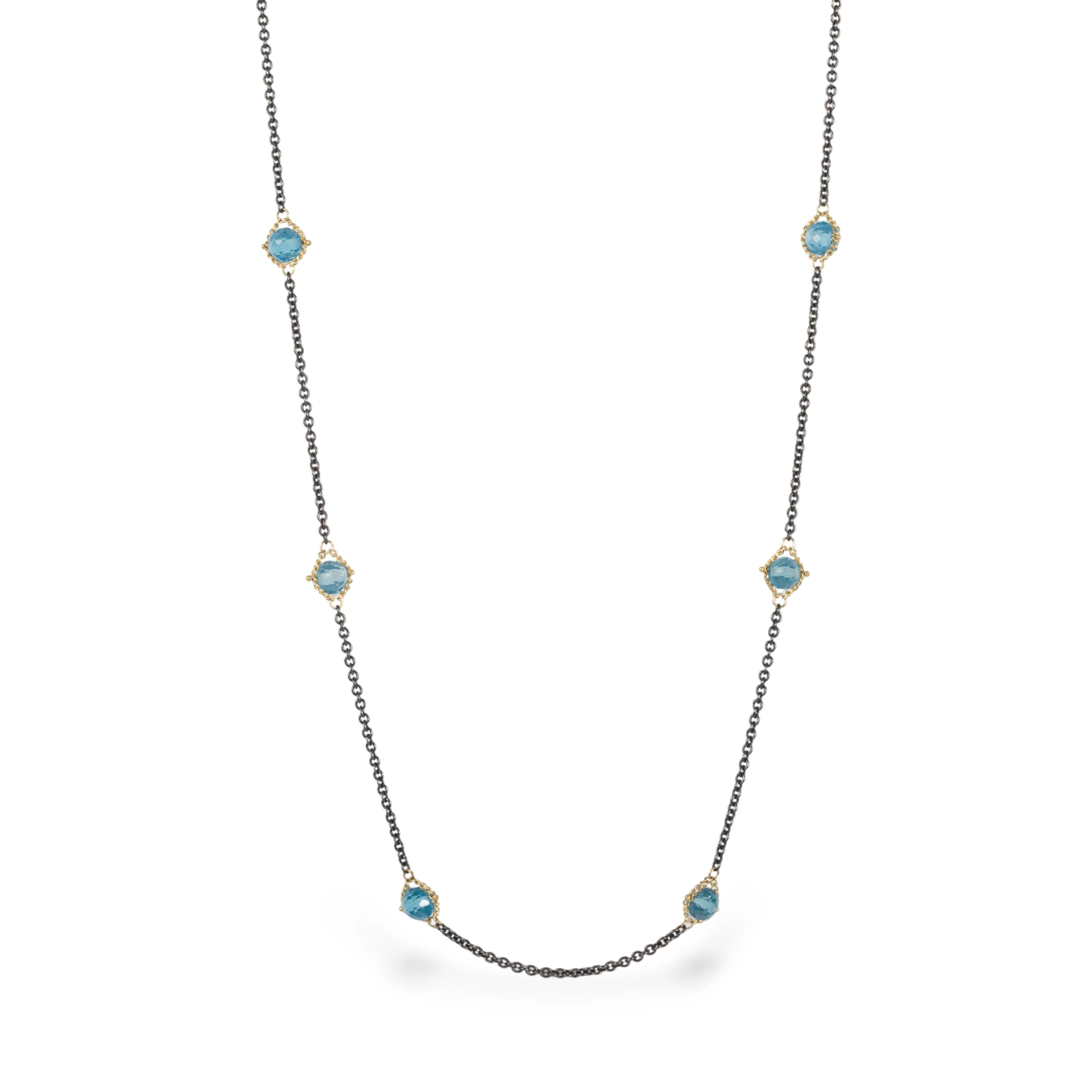 Contrast Necklace in London Blue Topaz