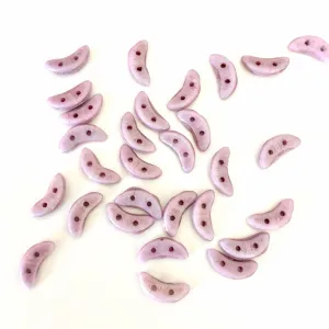 Crescent beads - Opal Lilac Luster