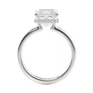 CROWN R750-3EM Emerald-Cut Diamond Solitaire