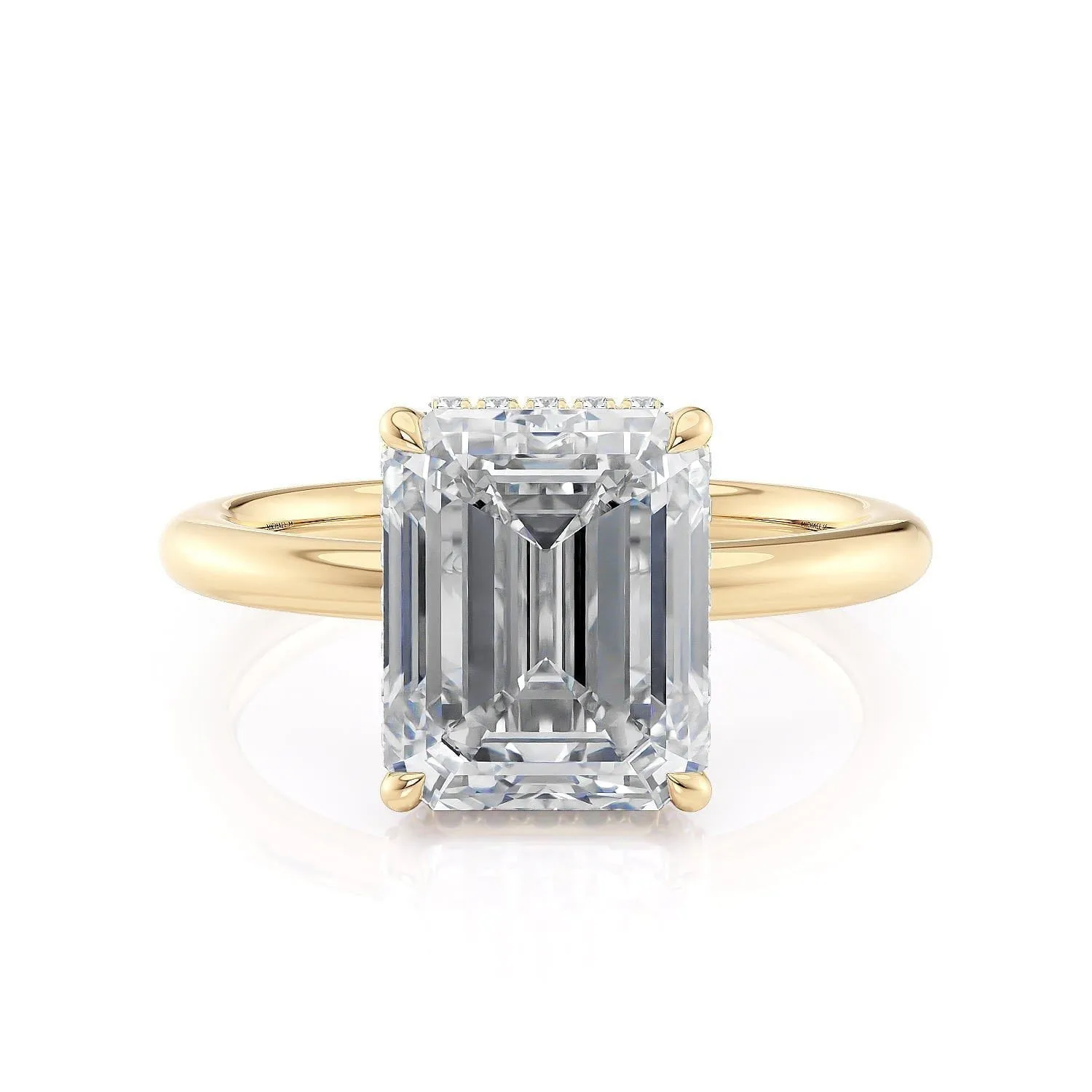 CROWN R750-3EM Emerald-Cut Diamond Solitaire