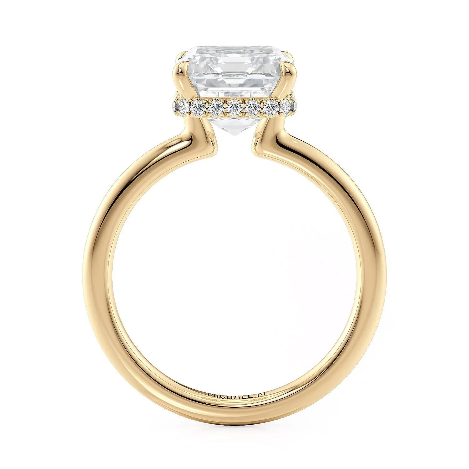 CROWN R750-3EM Emerald-Cut Diamond Solitaire