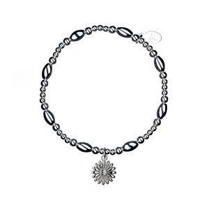 Daisy Sterling Silver Stacking Bracelet