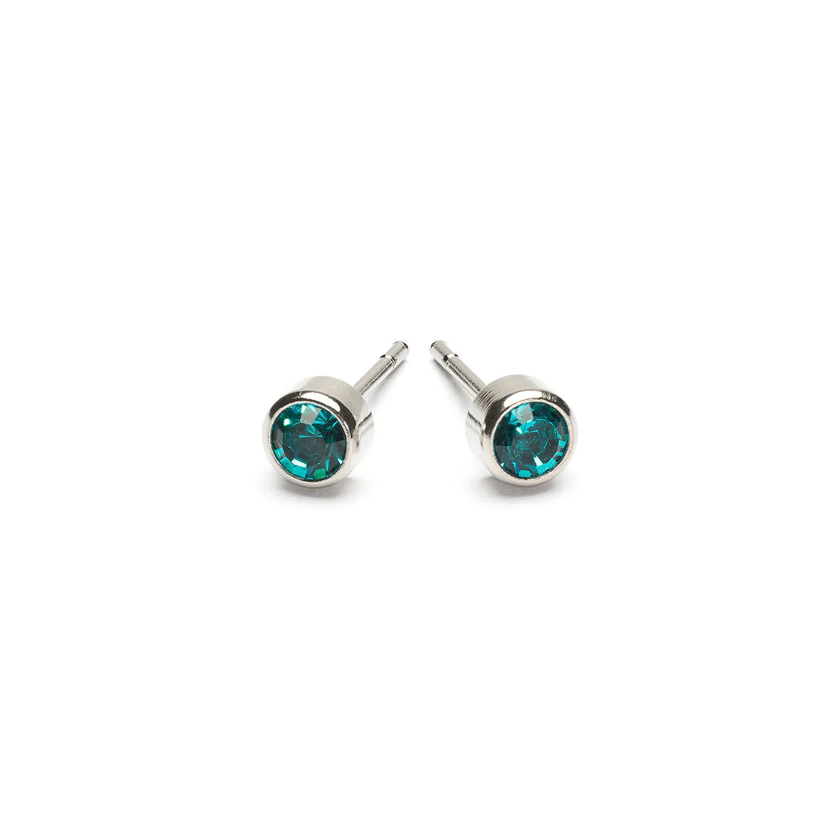 December Birthstone Stainless Steel Earrings