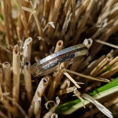 Dinosaur Bone Wedding Band Fossil Ring Made With Aerospace Grade Titanium Tyrannosaurus Rex T-Rex