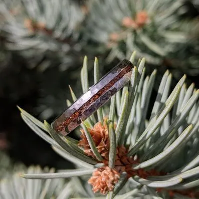 Dinosaur Bone Wedding Band Fossil Ring Made With Aerospace Grade Titanium Tyrannosaurus Rex T-Rex