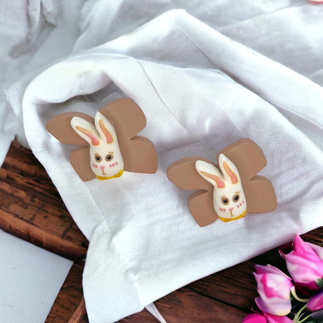 Easter Studs - Bunny Earrings, Happy Easter, Easter Bunny, Easter Earrings, Easter Egg, Easter Accessories, Easter Basket, Rabbit Jewelry