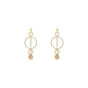 Elsa Freshwater Pearl Earrings - Solid Gold