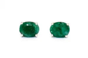 Emerald Premium Gemstone Studs