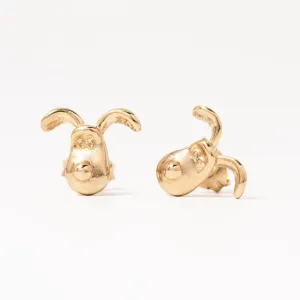 Gold Gromit Stud Earrings