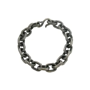 Handmade Oxidized Silver Chain Bracelet