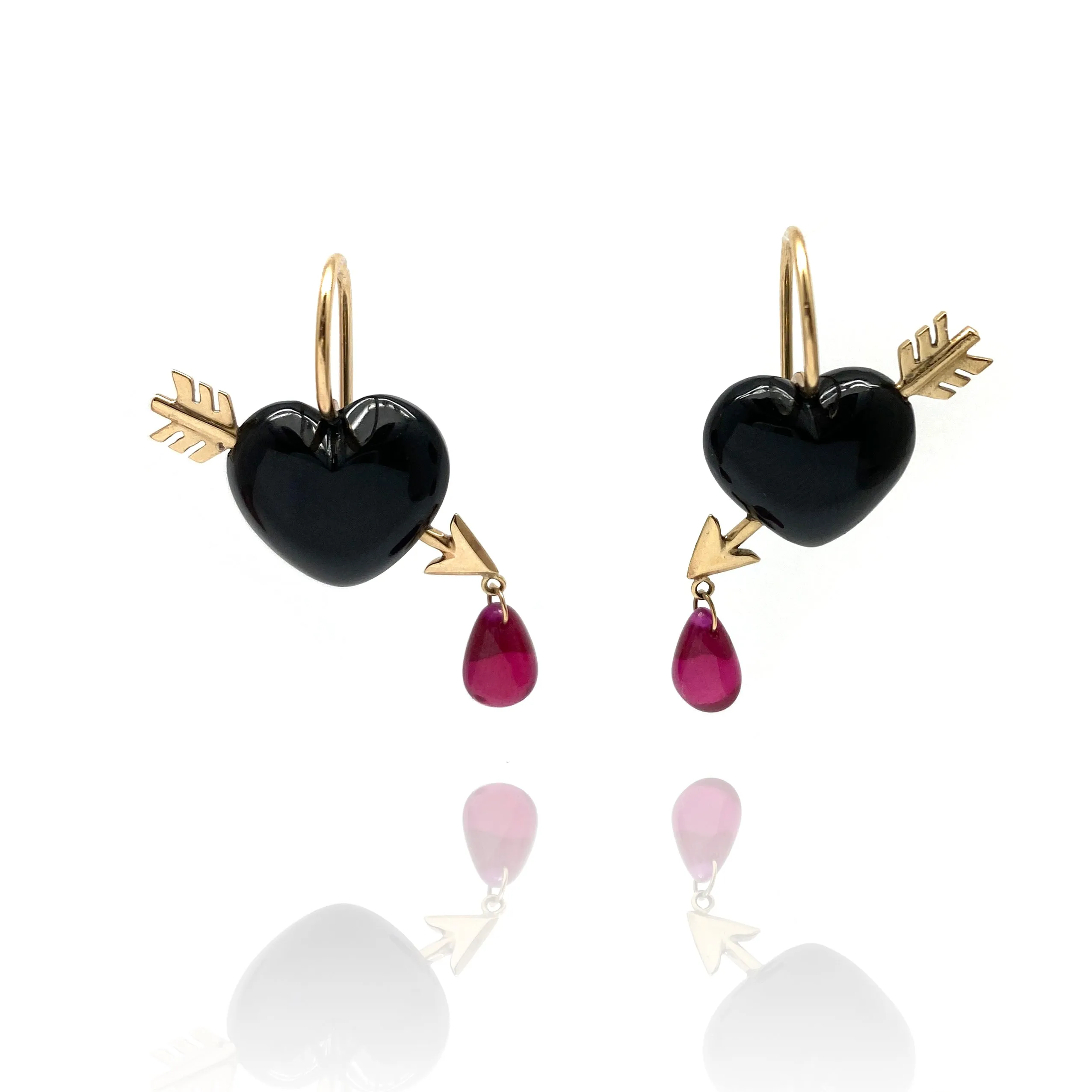 Heart and Arrow Earrings