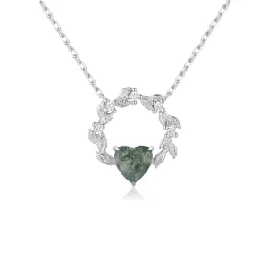 Heart’s Desire Moss Agate Necklace©