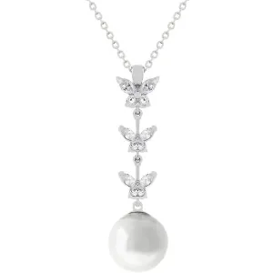 Hiroko Butterfly CZ Pearl Pendant